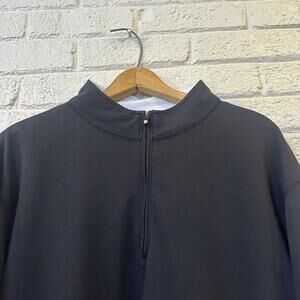 Footjoy Sport Windbreaker XXL Black Waffle 1/4 Zip Golf Pullover Jacket Vintage‎